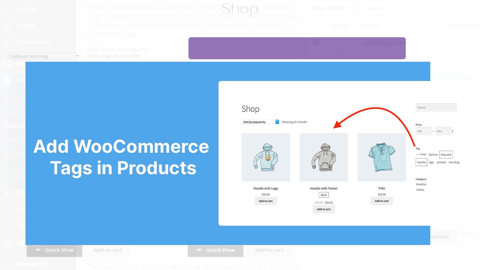 Add WooCommerce Products Tags, Woooplugin