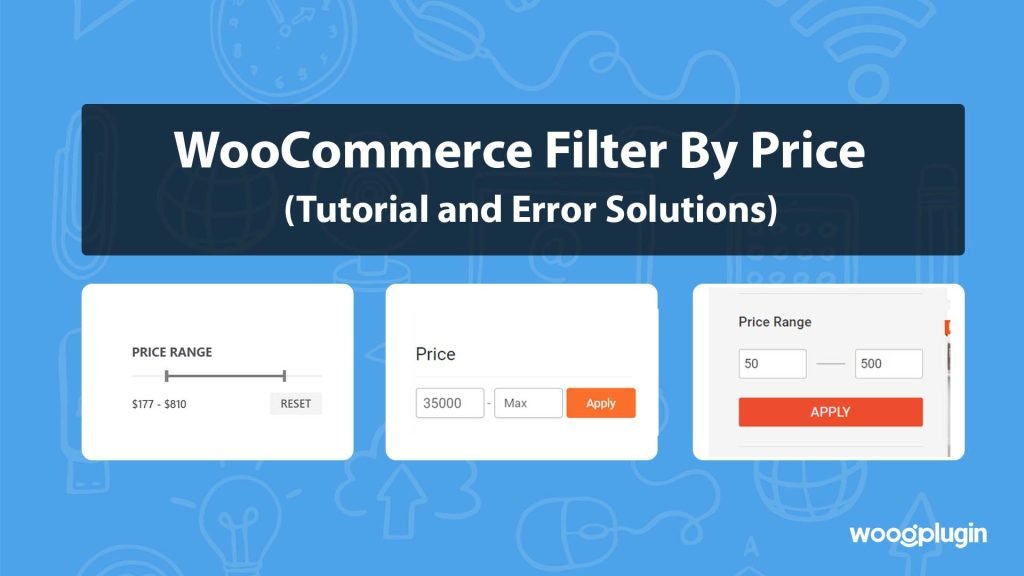 How to Add Price Filter in WooCommerce