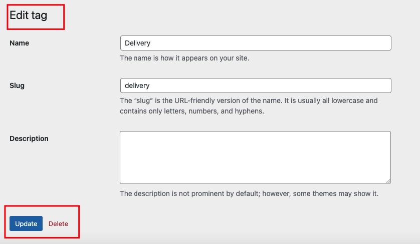 WooCommerce Tags in Products